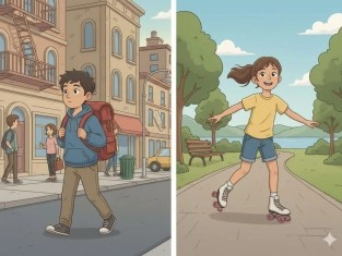 Illustration of Present Simple vs Present Continuous